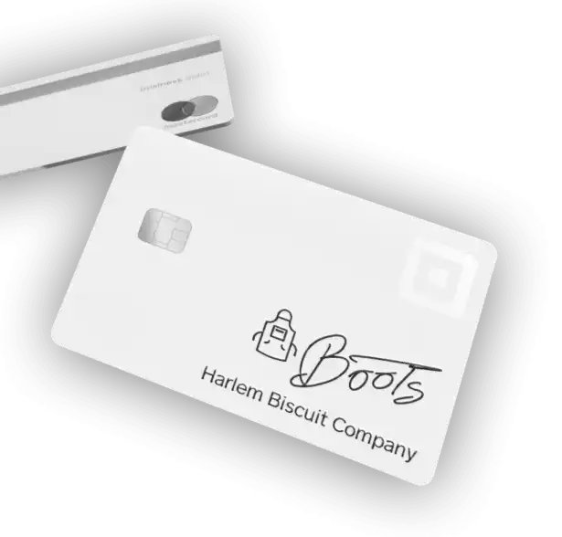 Square Business Debit Card front and back